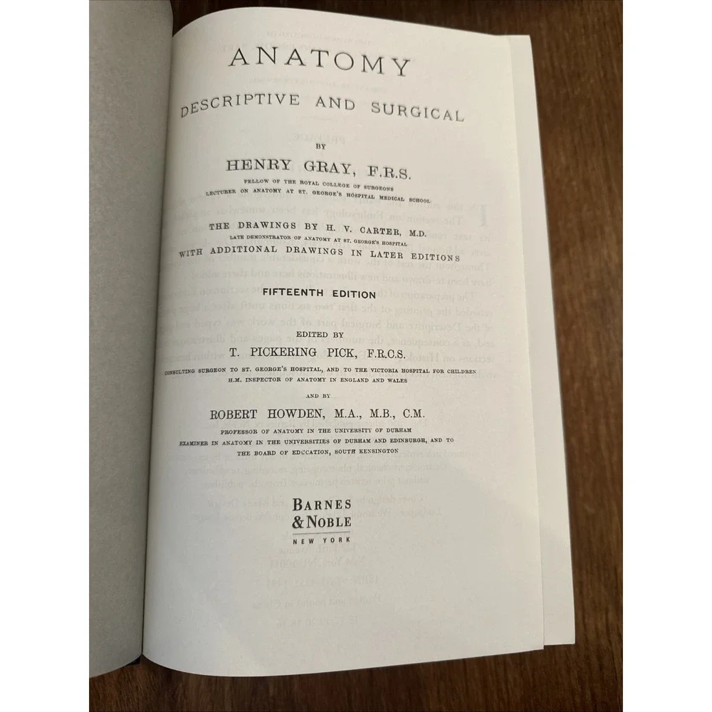 Gray's Anatomy Henry Gray Collectible Edition Barnes & Noble